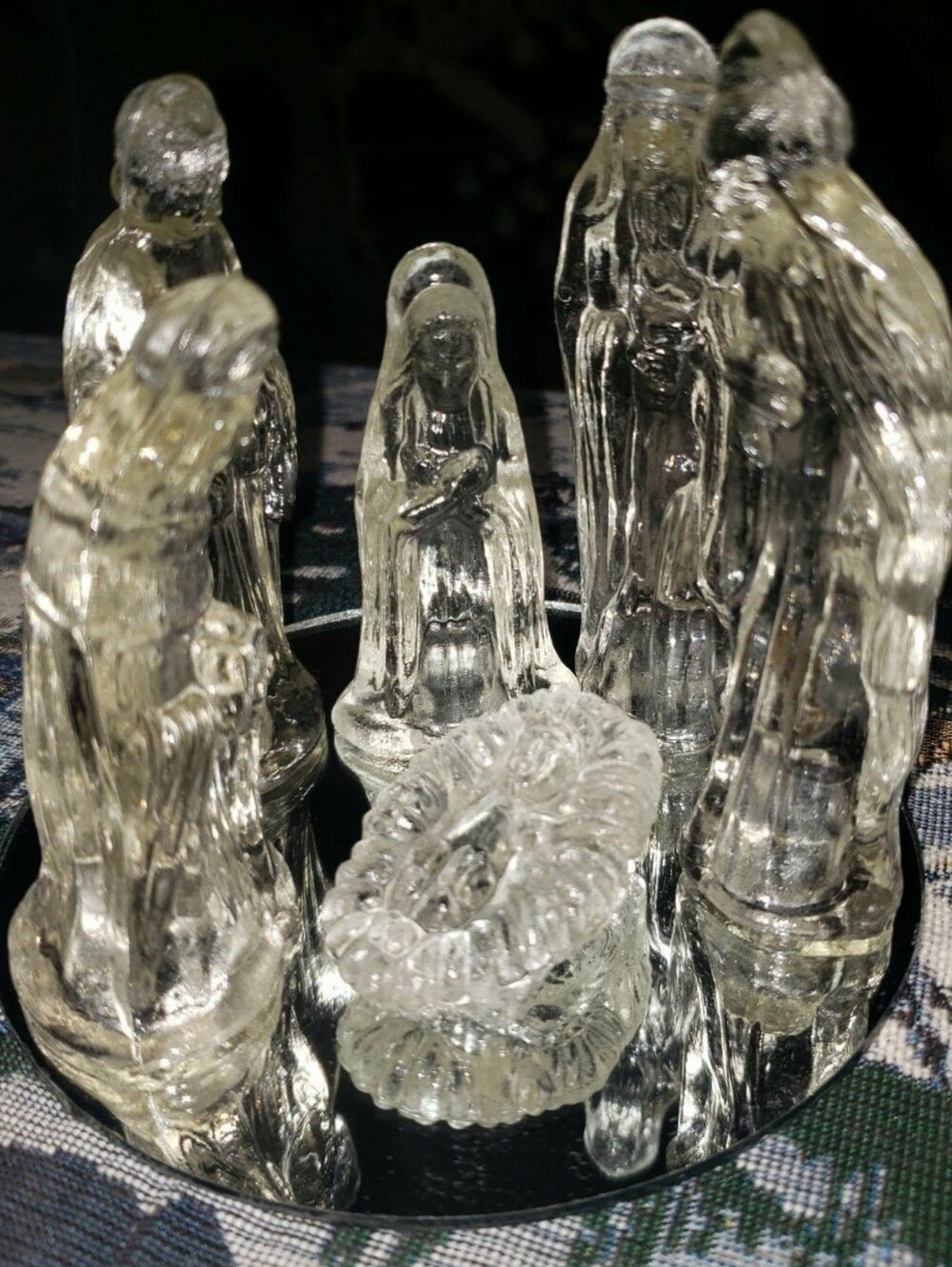 Vintage Windsor Nativity Set- Six (6) Pieces & Mirror
